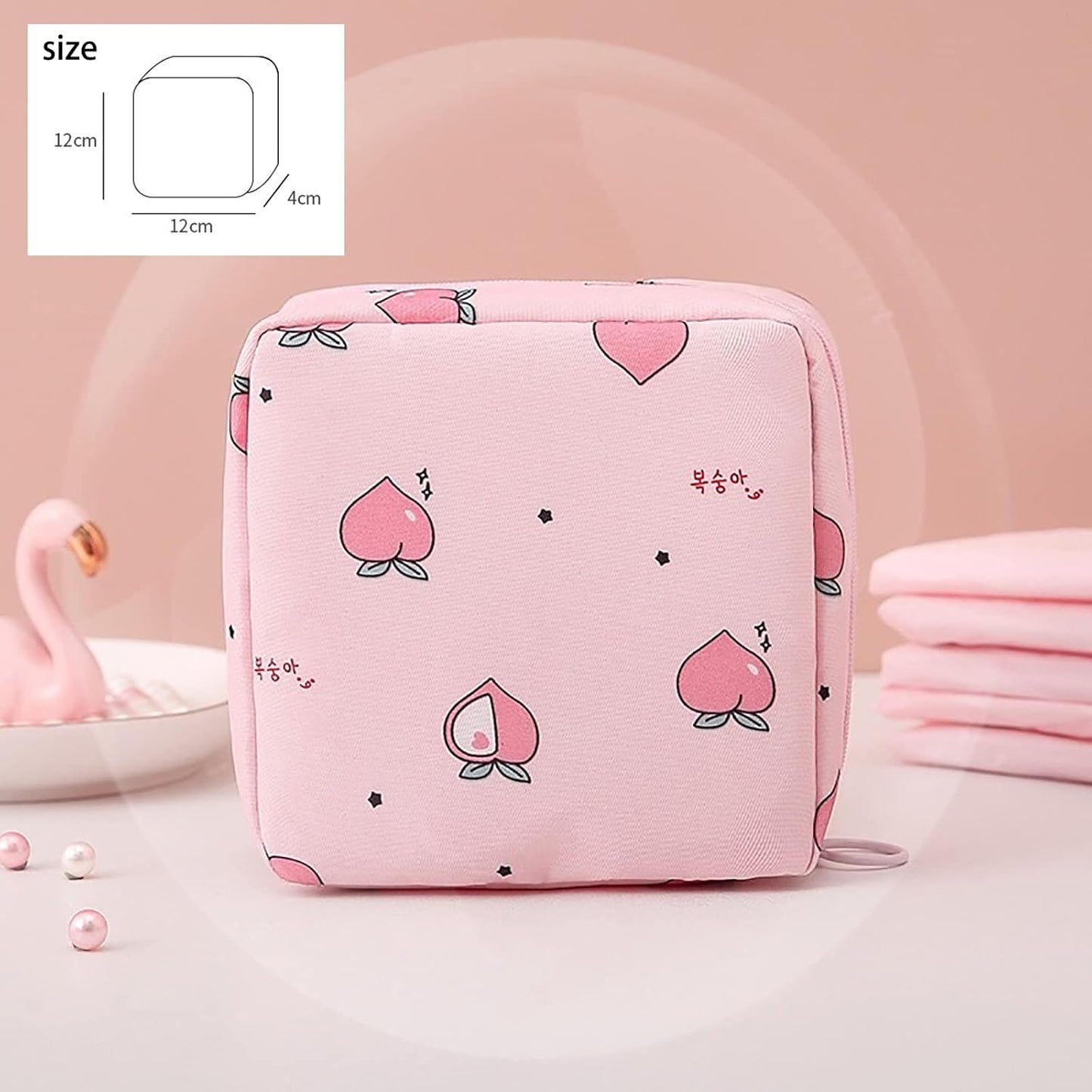 2 Pack Sanitary Napkin Storage Bag Small Portable Menstrual Cup Nursing Pad Storage Pouch, Traveler Friendly Menstrual Period Bag, Mini Makeup Bag Coin Purse Wallets with Zipper for Women Teen Girls