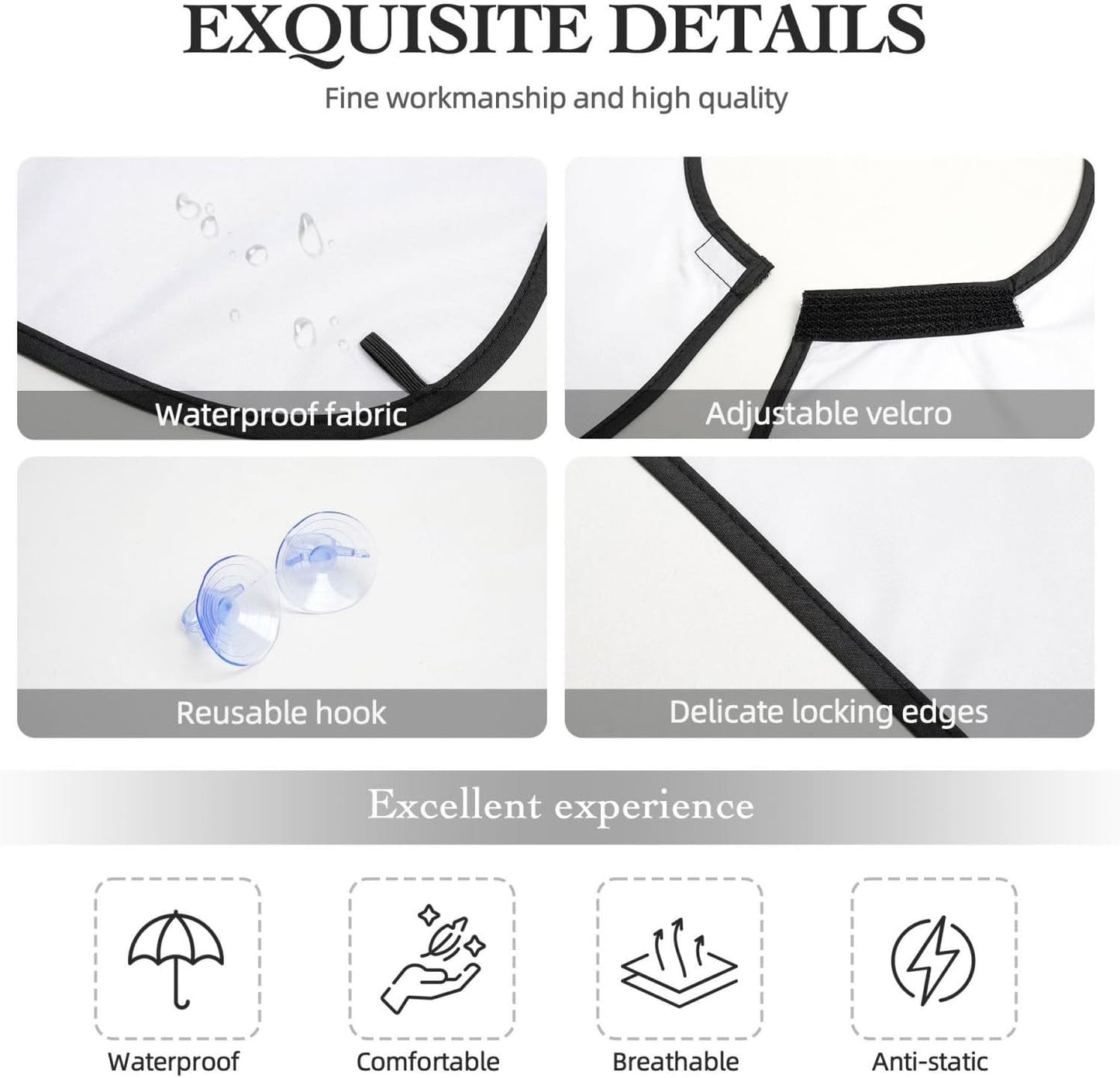 Beard Bib with 3 Suction Cups, Non-Stick Waterproof Hair Catcher Apron, Men's Shaving Essential for Grooming, Purple Galaxy Night Star Sky Trippy Sun and Moon Shave Bib