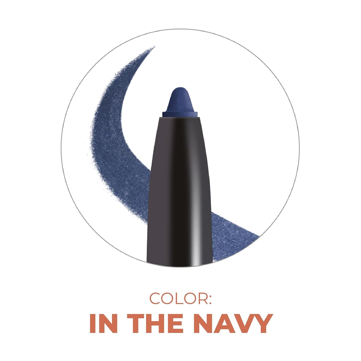 Beauty For Real I-Line 24-7 Waterproof Gel Eyeliner, In The Navy, Rich Blue Matte, Cruelty Free Blendable Gel Formula for Precision Application, 0.01oz
