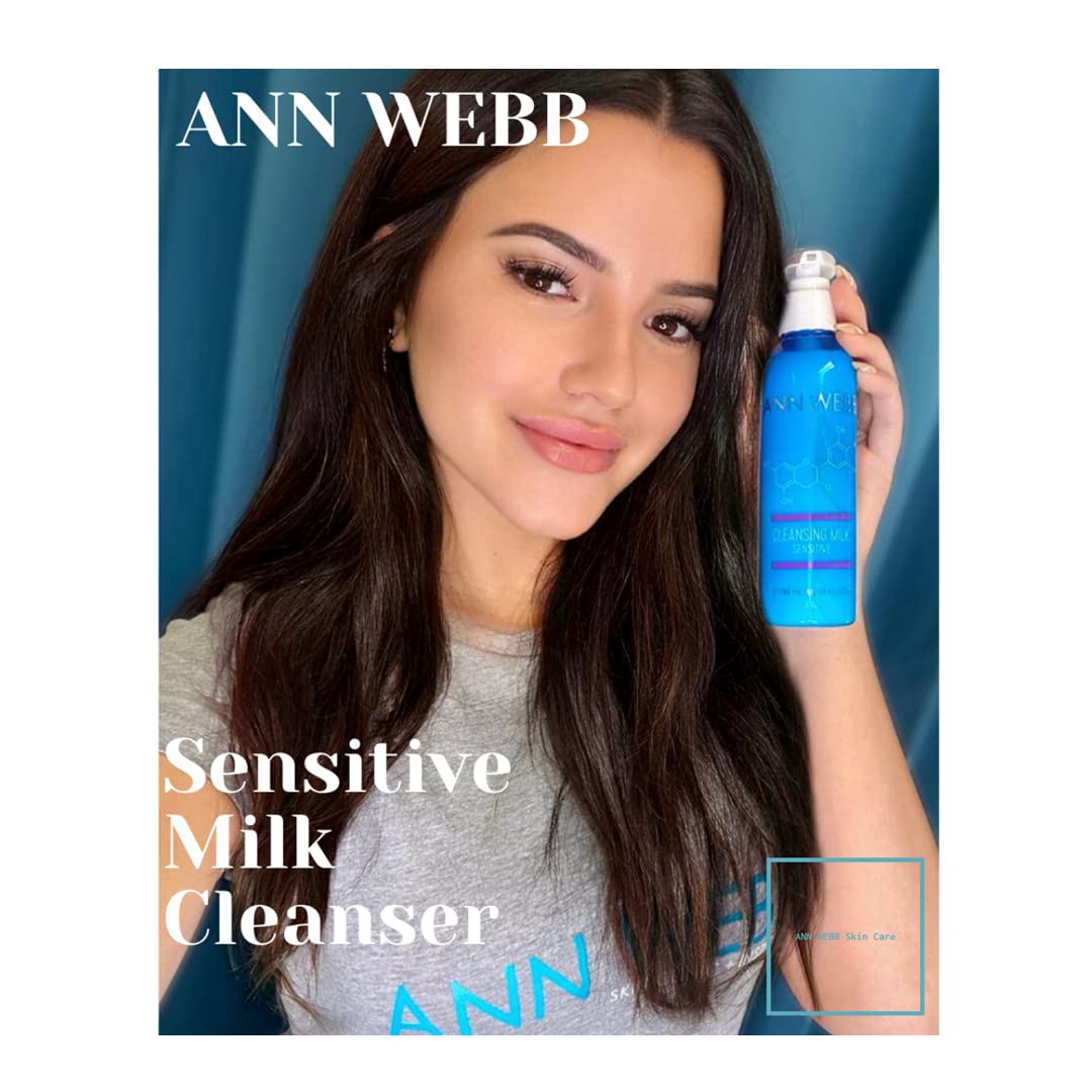 Sensitive Cleansing Milk Gentle Daily Face Cleanser for Sensitive Skin with Lactic Acid - Nourishes and Rejuvenates All Skin Types (16oz)