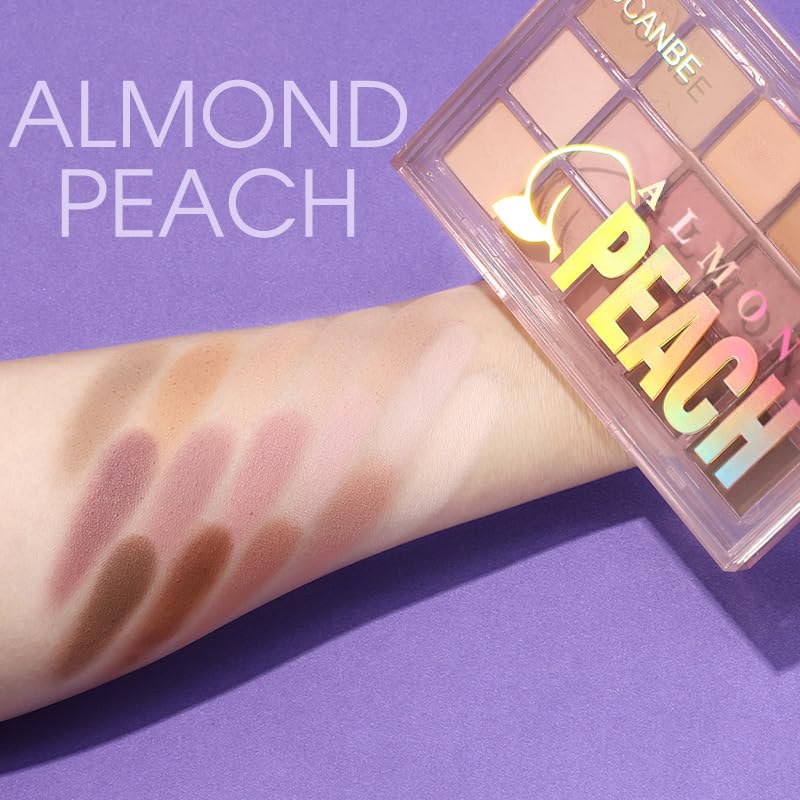 UCANBE Neutral Matte Eyeshadow Palette, 15 Colors Nude Taupe Rose Brown Eye Makeup Pallet, Natural Warm Tone High Pigmented Blendable & Buildable Sombras De Ojos Gift Kit