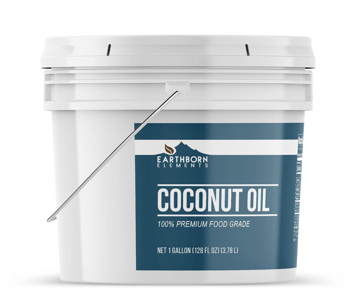 Earthborn Elements Coconut Oil (1 Gallon), Non-Hydrogenated, Food Grade, Always Pure