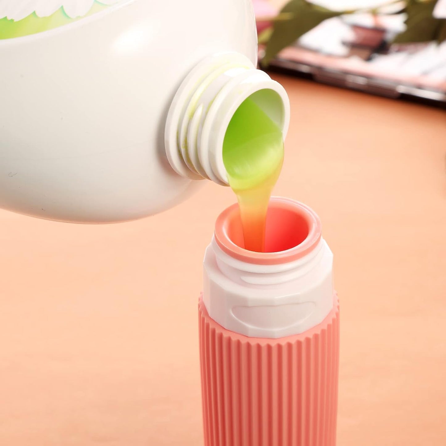 Travel Bottles for Toiletries, Tsa Approved 3oz Portable Travel Bottles, BPA Free Leak Proof Squeezable Silicone Travel Size Containers, Travel Accessories with Clear Toiletry Bag (4 Pack)