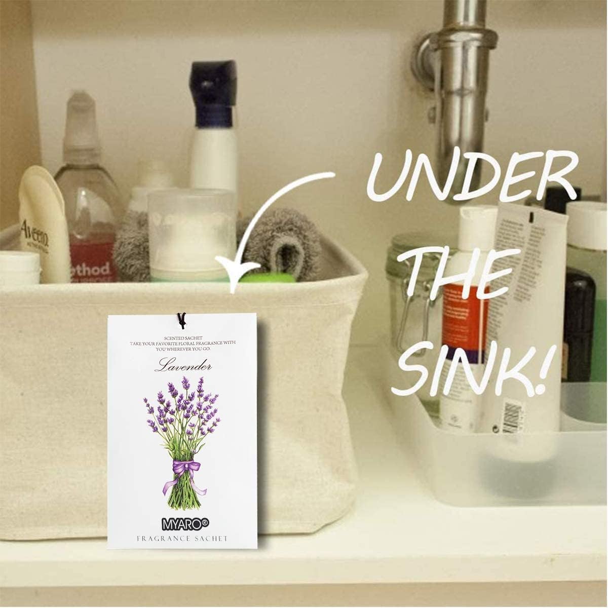 MYARO 12 Packs Scented Sachets for Drawer and Closet, Long-Lasting Potpourri Bags Closet Air Freshener Home Fragrance Sachet 3 Scents Options- Lavender, Bloomy Flower, Gardenia