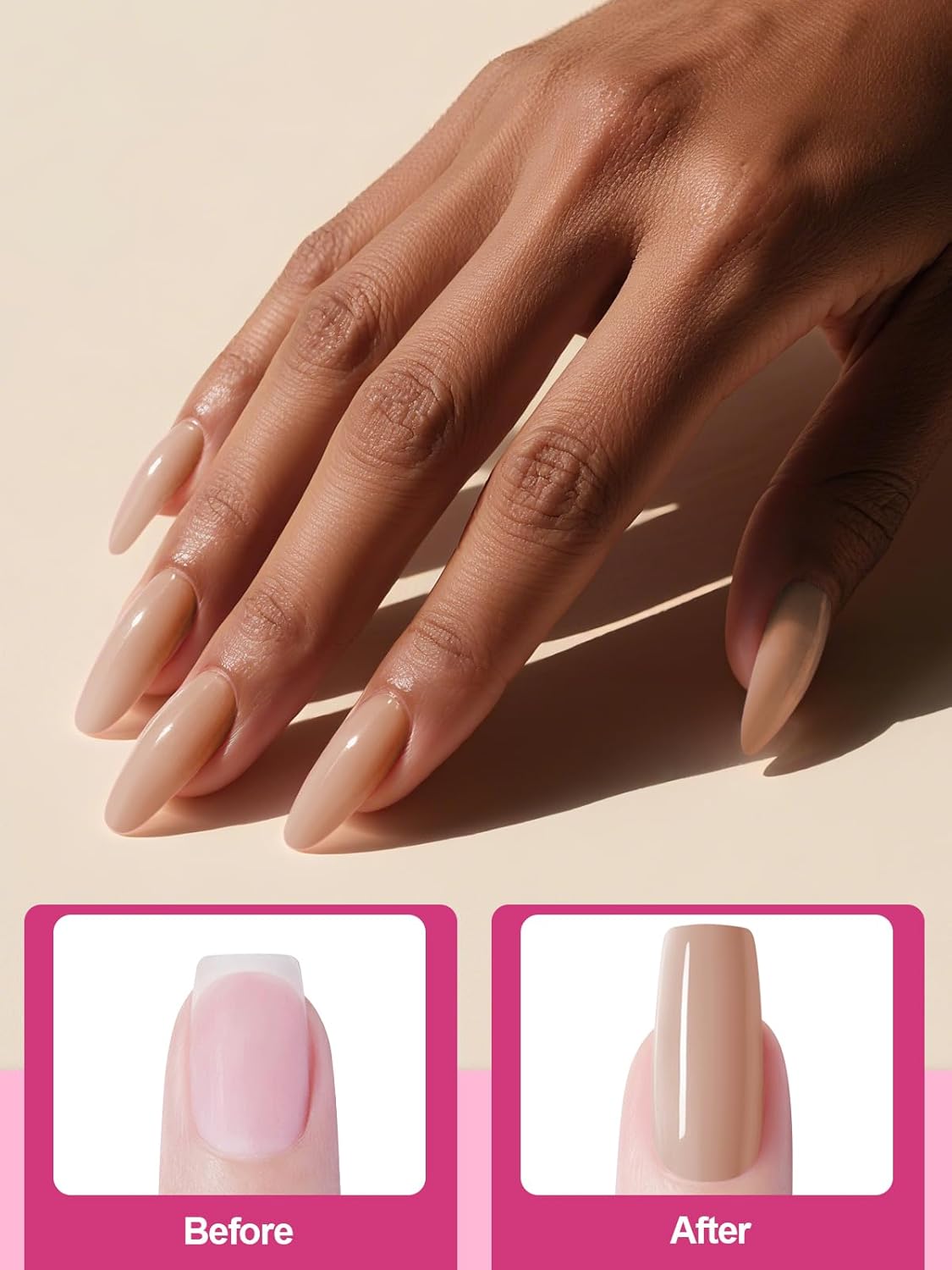 EBANKU Acrylic Powder, Cover Pink Acrylic Nail Powder 120g/4.23oz Large Capacity Professional Nail Powder for Nail Acrylic Extension, Nail Carving, Long-Lasting, No Nail Lamp Needed
