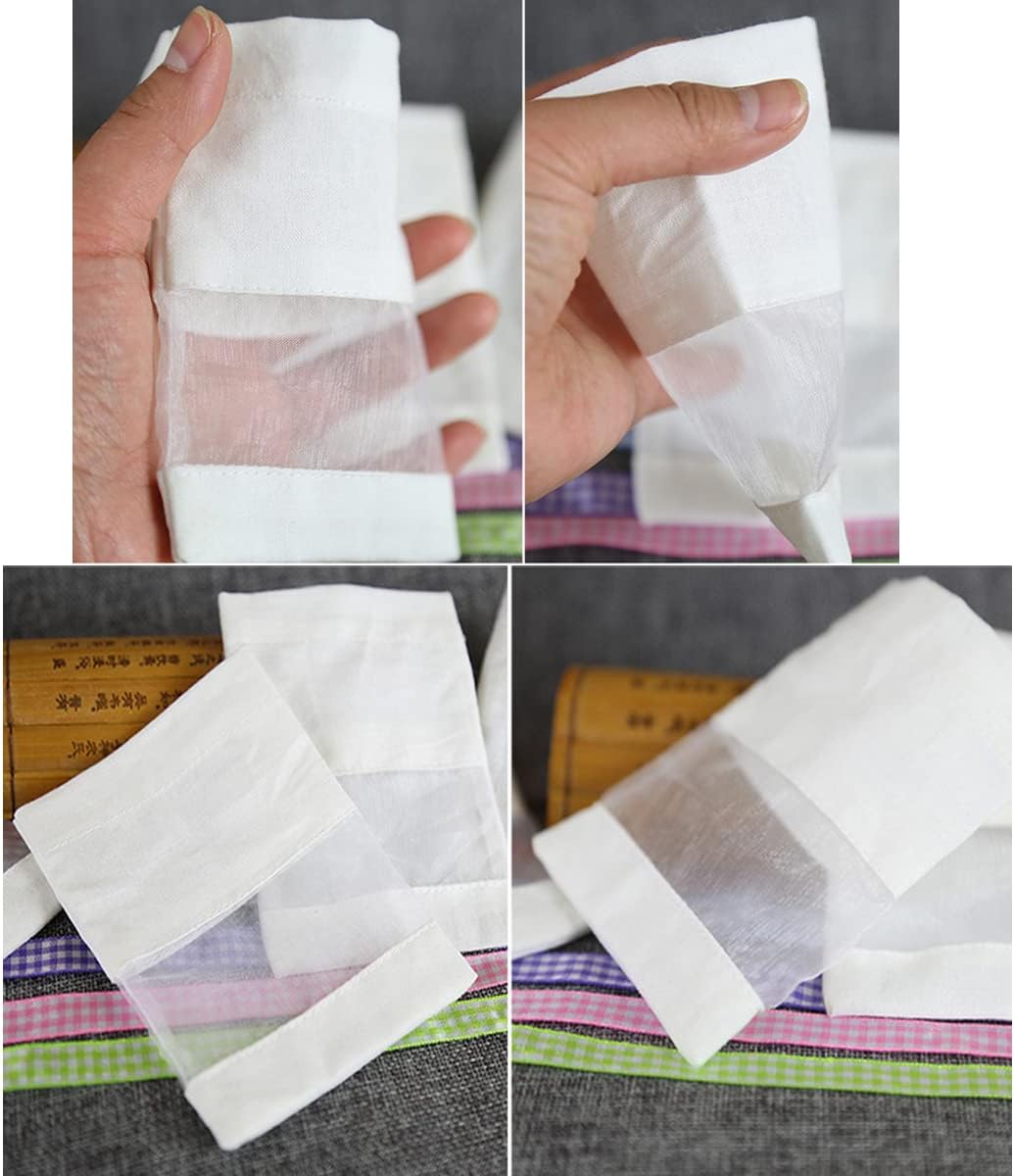 Sachet Empty Bags Linen Fabric Bags Organza Gauze Bags for Lavender, Spice and Herbs
