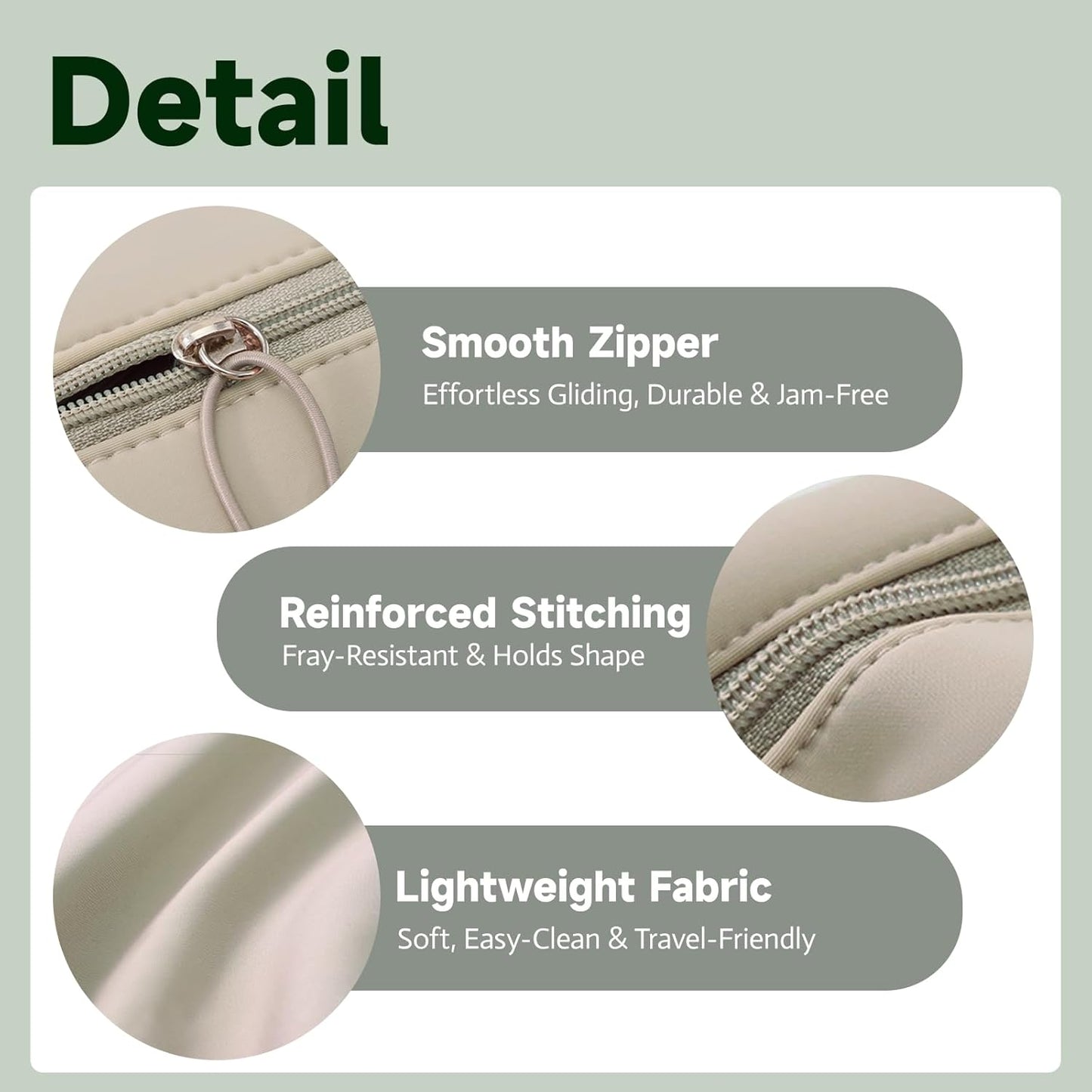 YDR Period Bag for Women, Soft Cotton Sanitary Napkin Storage Bag, Cute Cosmetic Pouch for Travel with Zipper