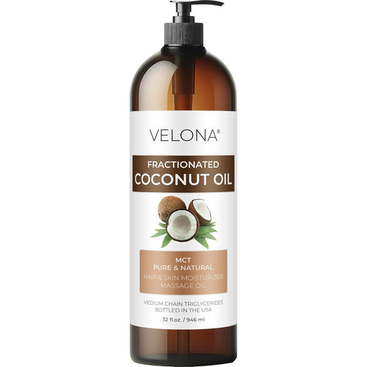 velona MCT Coconut Oil - 32 Fl Oz | 100% Pure and Natural Carrier Oil | Fractionated | Skin, Face, Body, Hair Care | Use Today - Enjoy Results