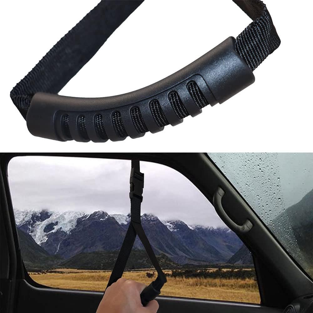 DSkoiph 2 Pack Car Grab Handle Adjustable Safety Handle Vehicle Nylon Grip Car Assist Device