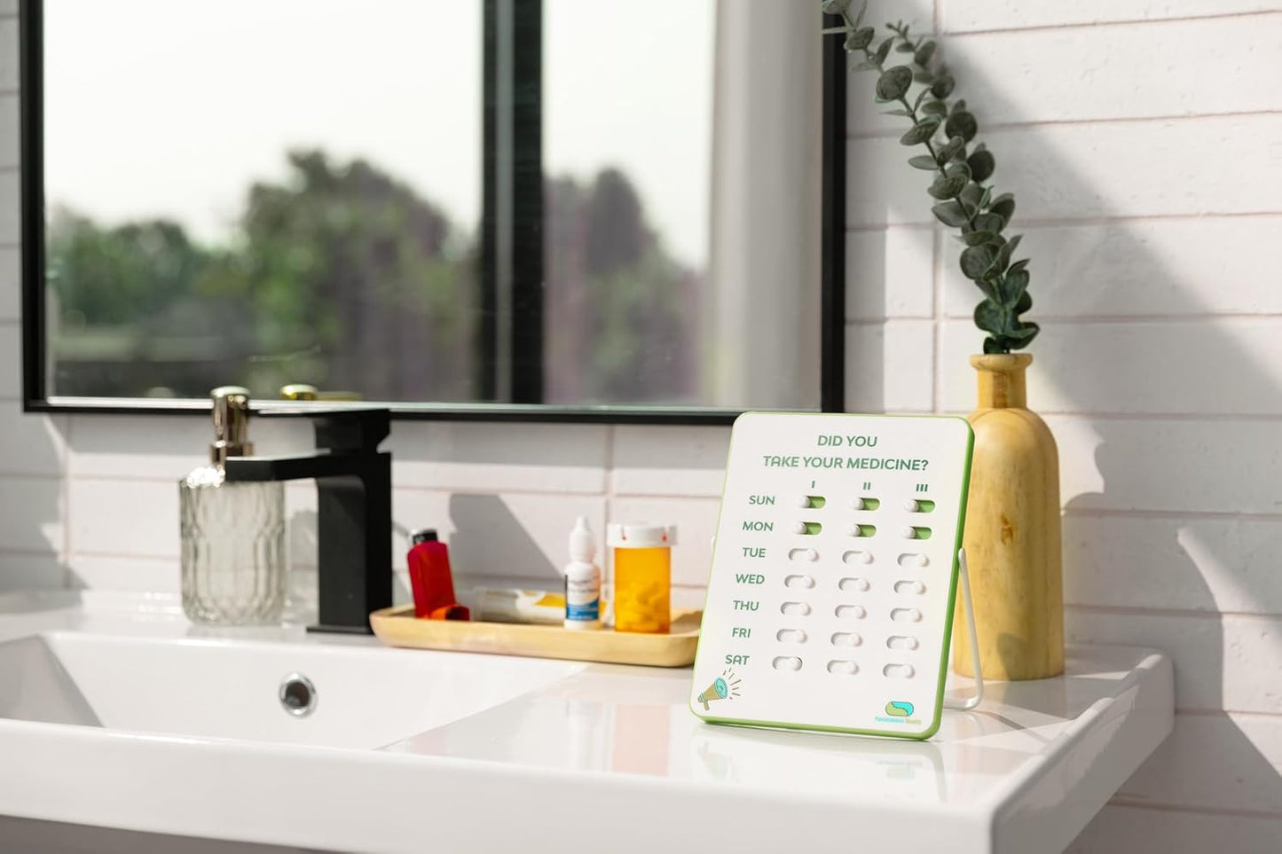 Medication Tracker & Pill Reminder | Visual Reminder Alarm | 7 Day, 3 Times a Day Medication Reminder | Take and Slide | No More Second-guessing or Double-dosing | Perfect for The Elderly