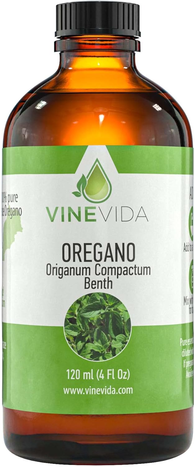VINEVIDA Oregano Essential Oil 4 oz - Undiluted Oregano Oil - DIY Candle Scents for Candlemaking - Bulk Essential Oil for Soap Making Safe for Skin