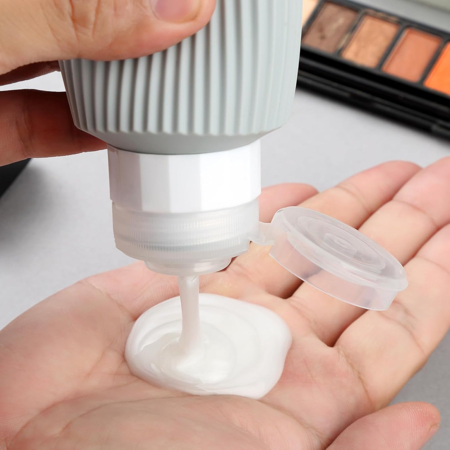 Travel Bottles for Toiletries, Large 6oz Travel Size Containers, BPA Free Leak Proof Tubs Refillable Liquid Accessories with Toiletry Bag for Cometic Shampoo and Lotion Soap (4 Pack)