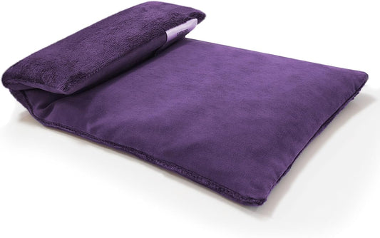 Microwavable Heating Pad with Washable Cover 13x7 Inch Flaxseed Microwave Hot Pack, Lavender Scent, Moist Warm Compress for Relaxation, Non-Electric & Portable