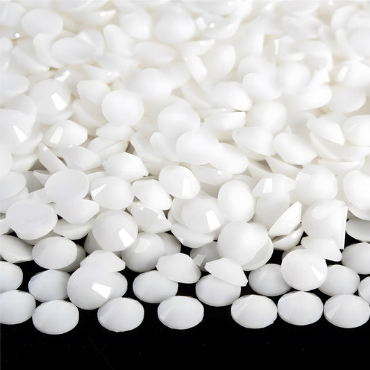 Flatback Rhinestones Round Gems for Nails Art and Crafts 620Pcs SS30 6mm Glitter Crystals Stone DIY Bags Clothes Shoes (Pure White)