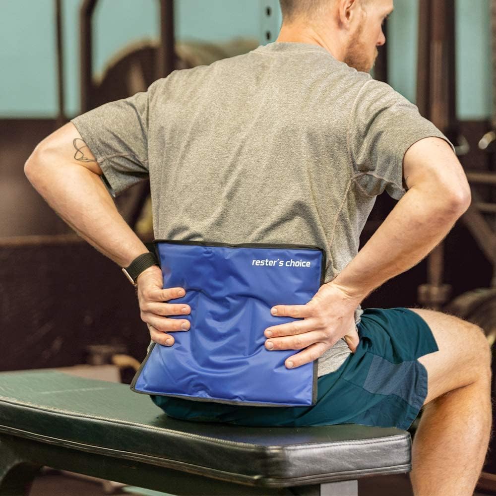 rester's choice Ice Pack for Injuries Reusable, Soft Gel Flexible - (Large: 11"x14.5") for Hip, Shoulder, Knee, Back - Comfy Cold Pack Compress for Swelling, Bruises, Surgery (Mint-Green, 1 Pack)