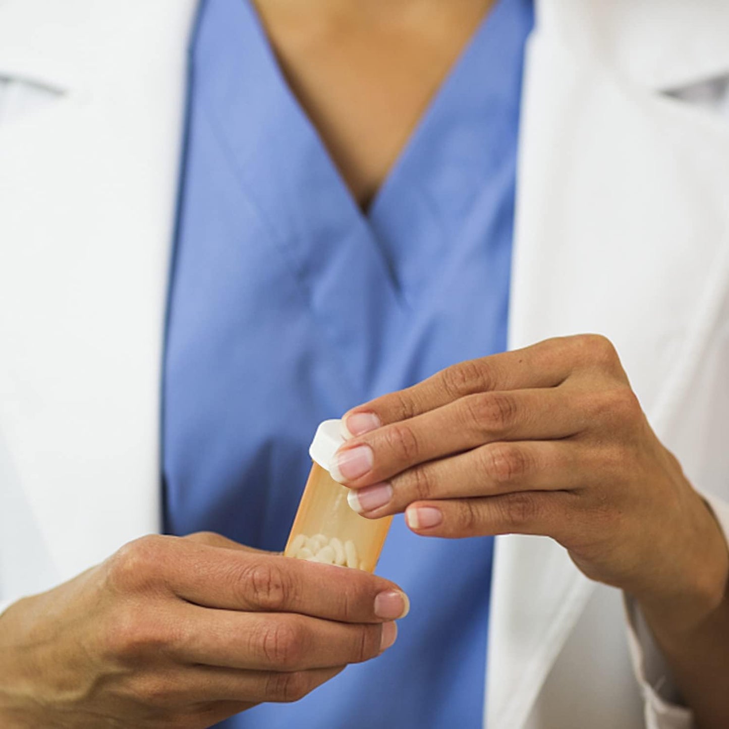 Empty Plastic Pill Bottles with Easy Open Caps (Not Child Resistant), Prescription Medication Vials, Clear Containers Pill Cases Dispenser Organizers (12pcs) (30 Dram)