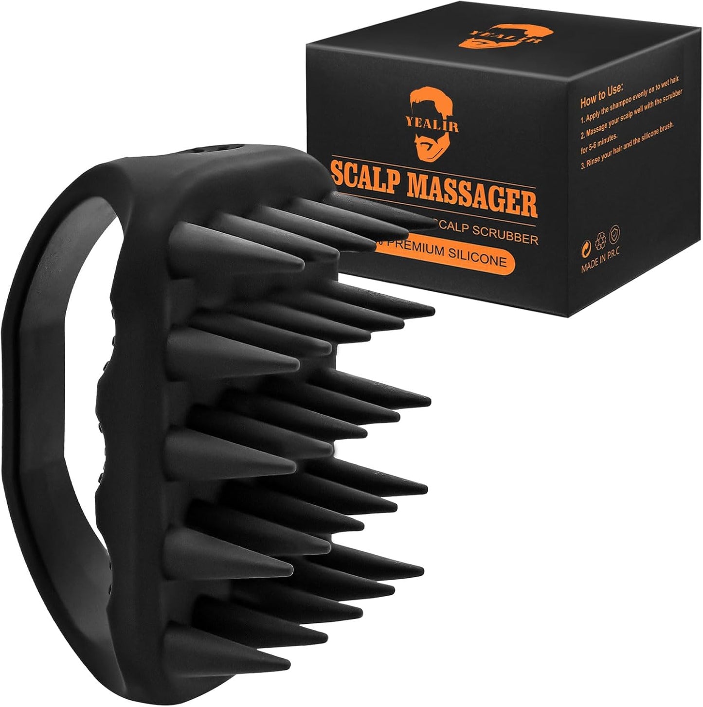 Scalp Massager Shampoo Brush, Scalp Scrubber for Dandruff & Build Up, Scalp Massager Hair Growth - 100% Silicone, Plastic Free