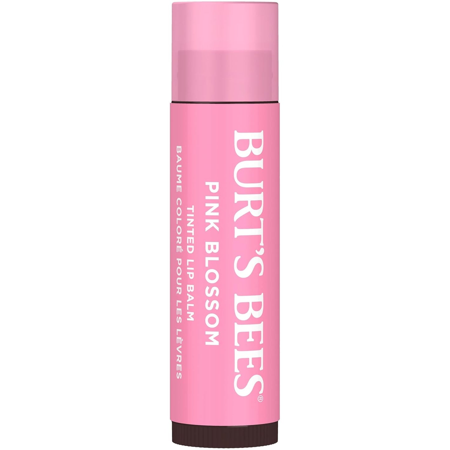 Burts Bees Tinted Lip Balm Pink Blossom; 8 Hour Moisture; Provides a Hint of Color; Nourishing Shea Butter; 100% Natural Origin; 1 Tube; 0.15 Oz. (Package May Vary)