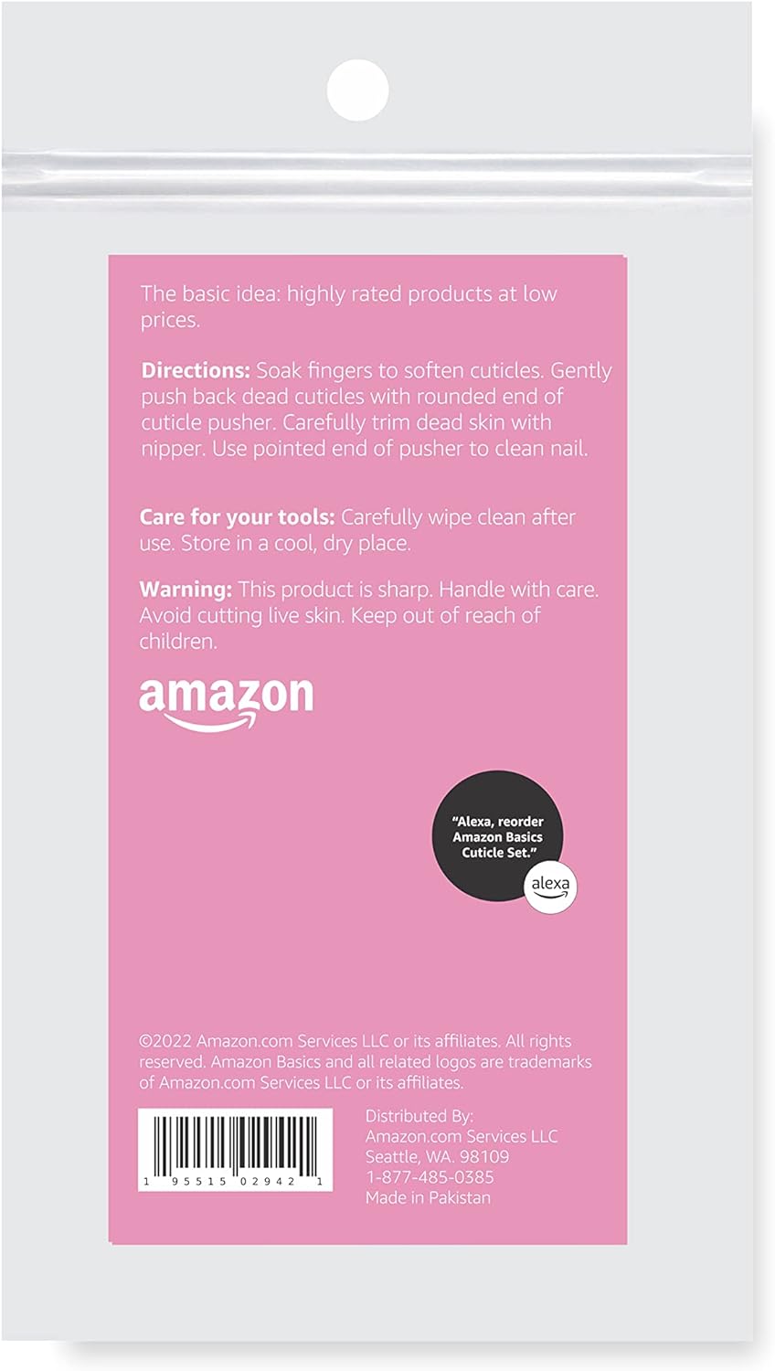 Amazon Basics Cuticle Nipper and Pusher Set