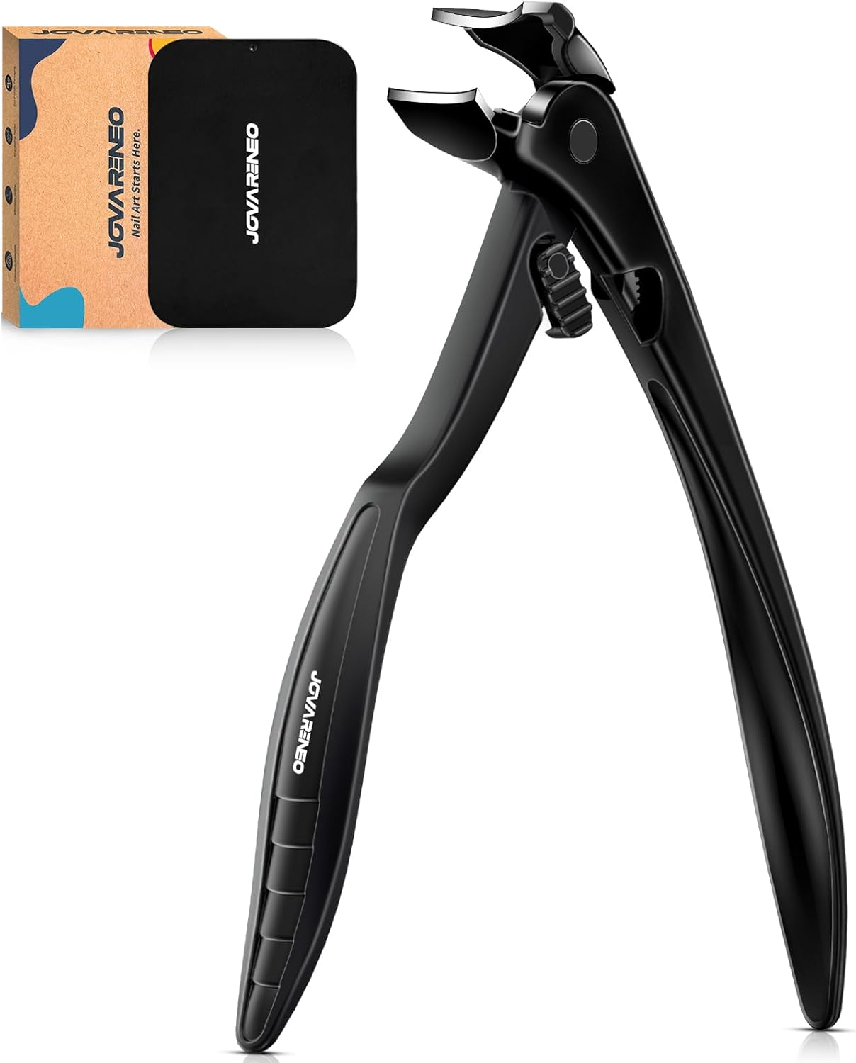 Toenail Clippers for Seniors, Angled Head Large Toe Nail Clippers for Thick Toenails, Wide Jaw Clippers, Heavy Duty Ergonomic Anti-Splash Cutter, Upgraded Long Handled Toenail Clippers