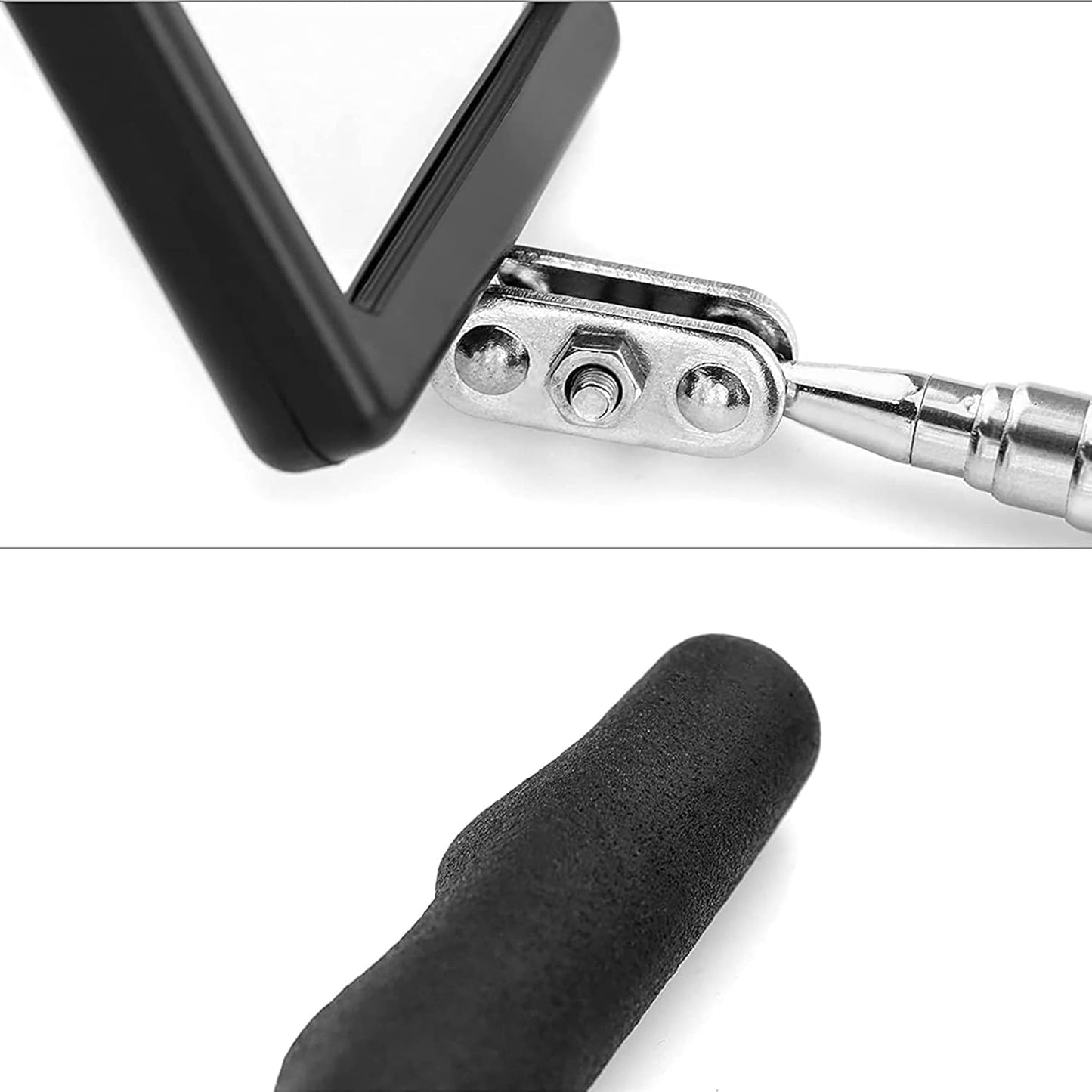 Inspection mirror telescoping with light Mirror practical addition to car repair, and anyone's toolbox Inspection Tool for Checking Vehicle, and Other Small Parts Extended (Inspection mirror-4PCS)