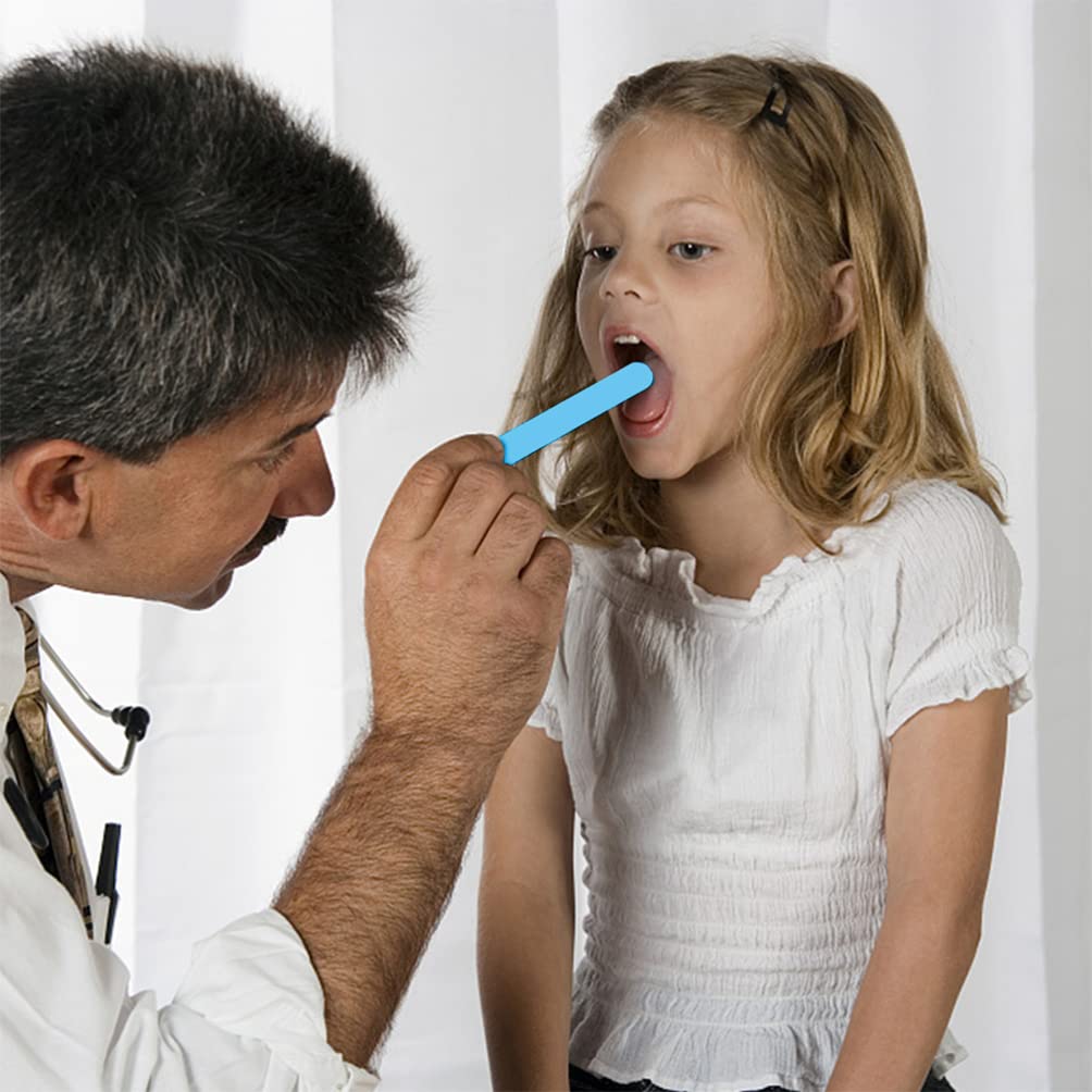 generic 25pcs Tongue Depressors Tongue Stir Sticks, Reusable Applicator Sticks Stirring Stick Tool for Laboratory, Makeup Scraper, Blue