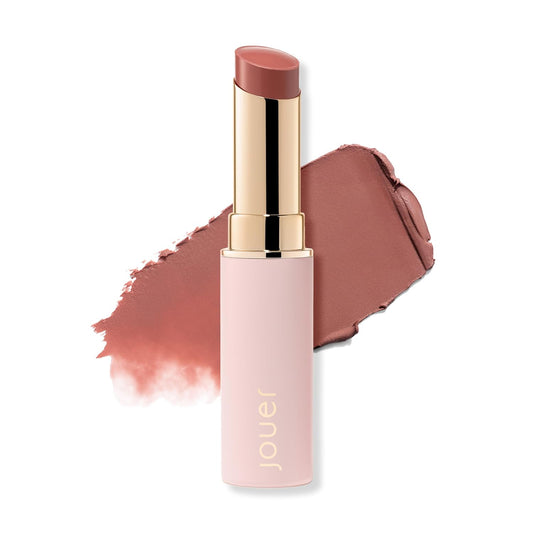 Jouer Balm Bouche Demi-Matte Lip-Égalité - Tinted Lip Balm - Hydrating Lip Tint Long Lasting - Matte Lip Color - Jojoba Seed Oil and Shea Butter Formula