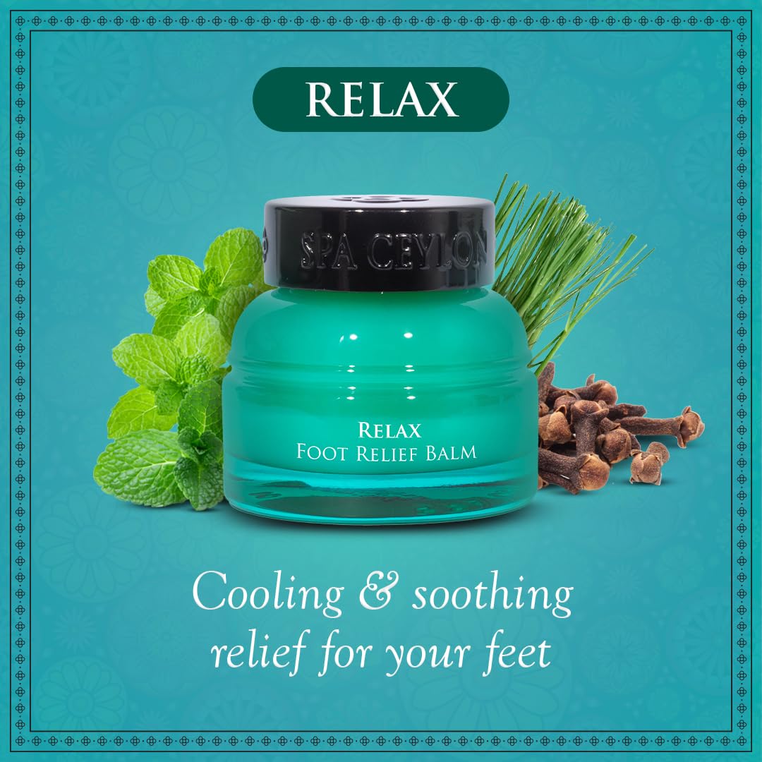 SPA CEYLON RELAX Foot Relief Balm | Instant Cooling & Soothing | relief for tired & fatigued feet | Hydrating | 100% Natural | Suitable for all skin types