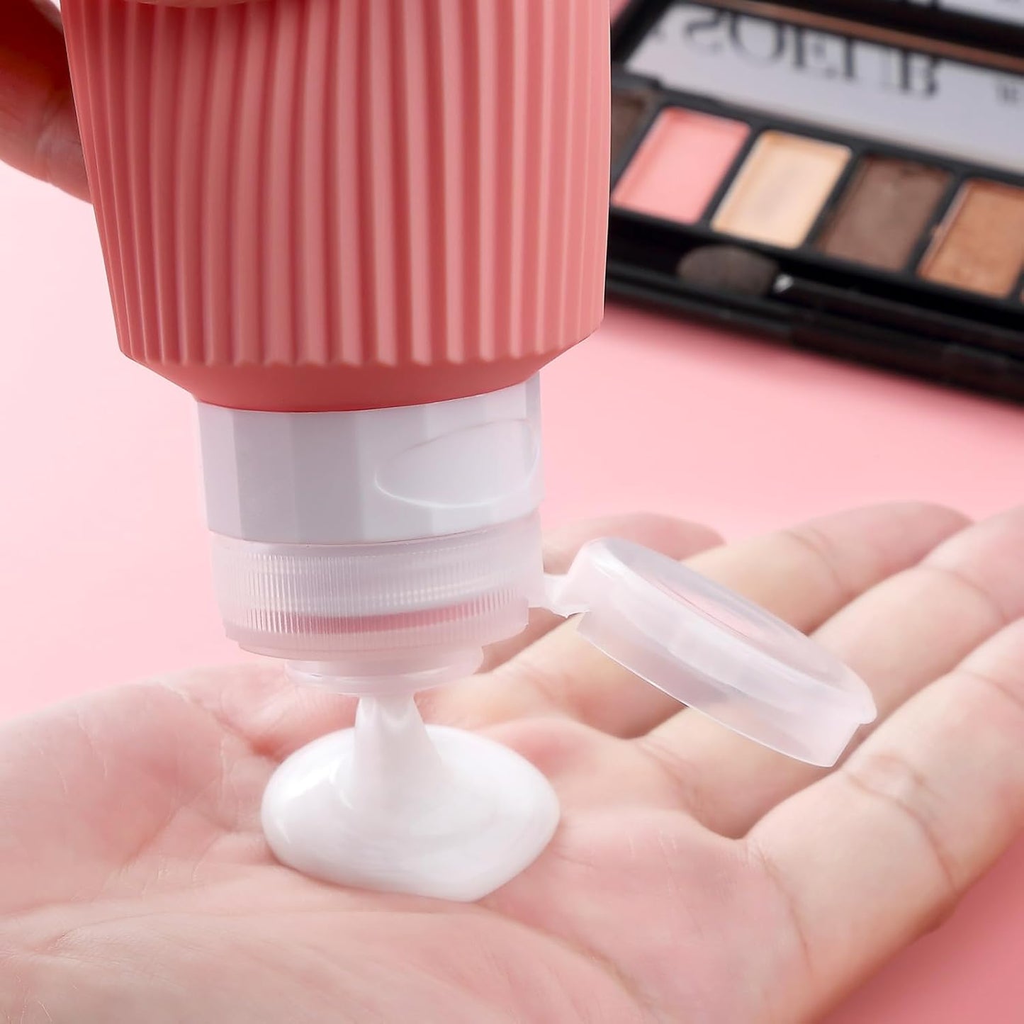 Travel Bottles for Toiletries, Large 6oz Travel Size Containers, BPA Free Leak Proof Tubs Refillable Liquid Accessories with Toiletry Bag for Cometic Shampoo and Lotion Soap (4 Pack)