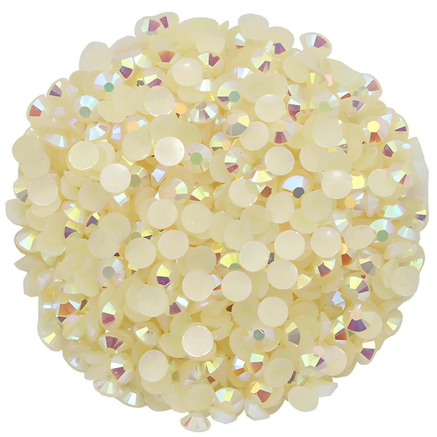 4500 Pcs SS6 2mm AB Flatback Rhinestones for Nails Art Crafts Glitter Round Shine Gems Crystals DIY Clothes Shoes （Champagne AB）
