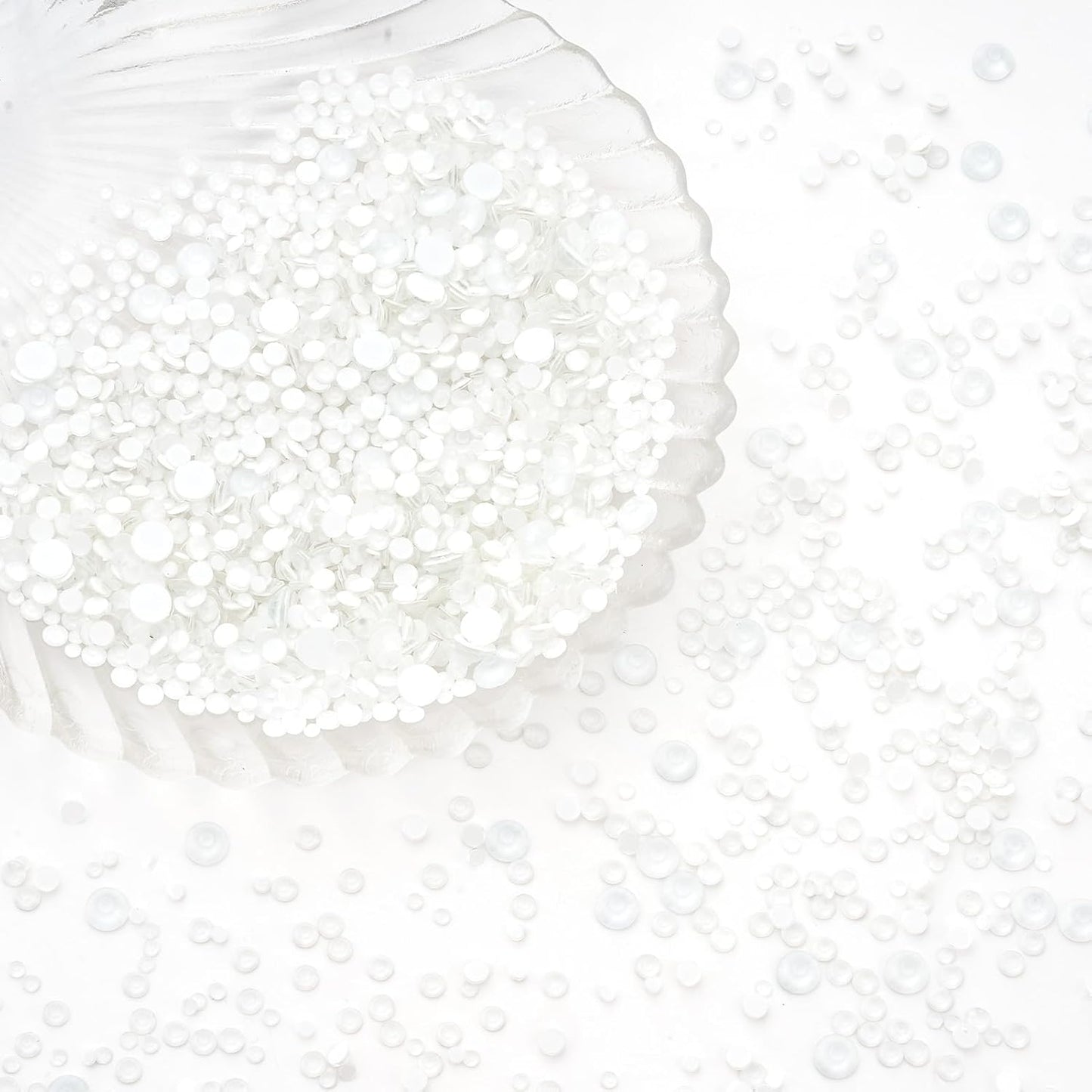 Neon White Flatback Rhinestones, Glass Rhinestones for Nail Art and Craft, Glue Fix, Loose Crystal Gemstones(Neon White, SS6, 1440pcs, 1.9-2.0mm)