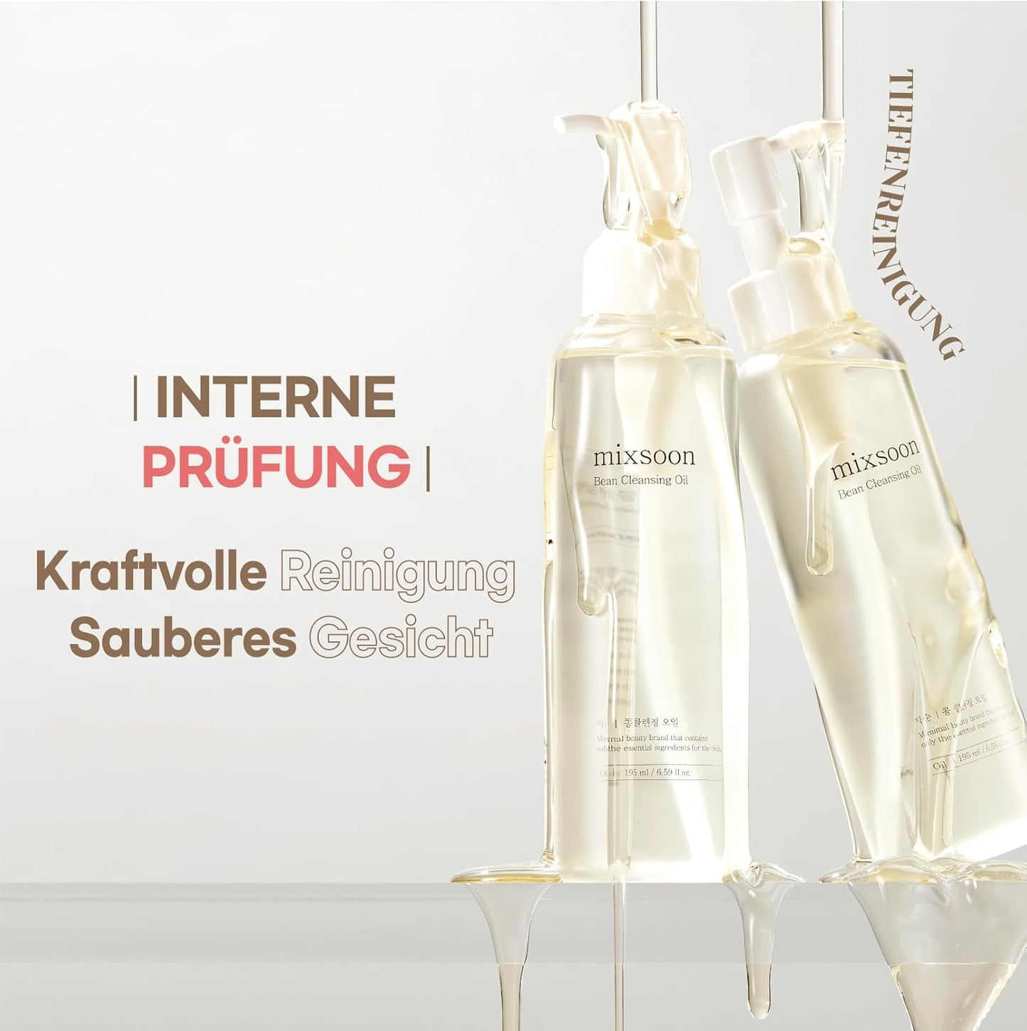 mixsoon Bean Cleansing Oil 6.59 fl oz / 195ml Lightweight Oil Cleanser Make up Remover for daily skin care routine Korean Glass Skin Care