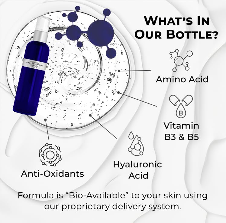 Bioactive Cleanser Oily Skin - Non-Foaming Facial Cleanser Provides a Gentle Deep Clean and Eliminates Excess Oil Face Wash (4.5 fl oz)