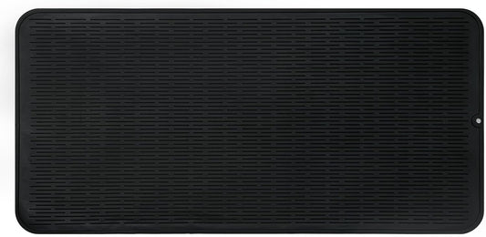 Silicone Dish Drying Mat for Multiple Usage,Easy clean,Eco-friendly,Heat-resistant Silicone Mat for Kitchen Counter or Sink,Refrigerator or Drawer Liner Black 5XL 36inches x 18inches