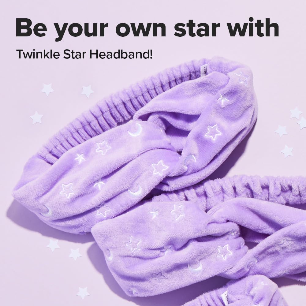 I DEW CARE Face Wash Headband - Twinkle Star | Adorable Design, Perfect for Washing & Cleansing, Makeup and Spa, Bath, Skincare, Quick Dry, Soft & Fuzzy, Non Slip, Teen Girls Stuff