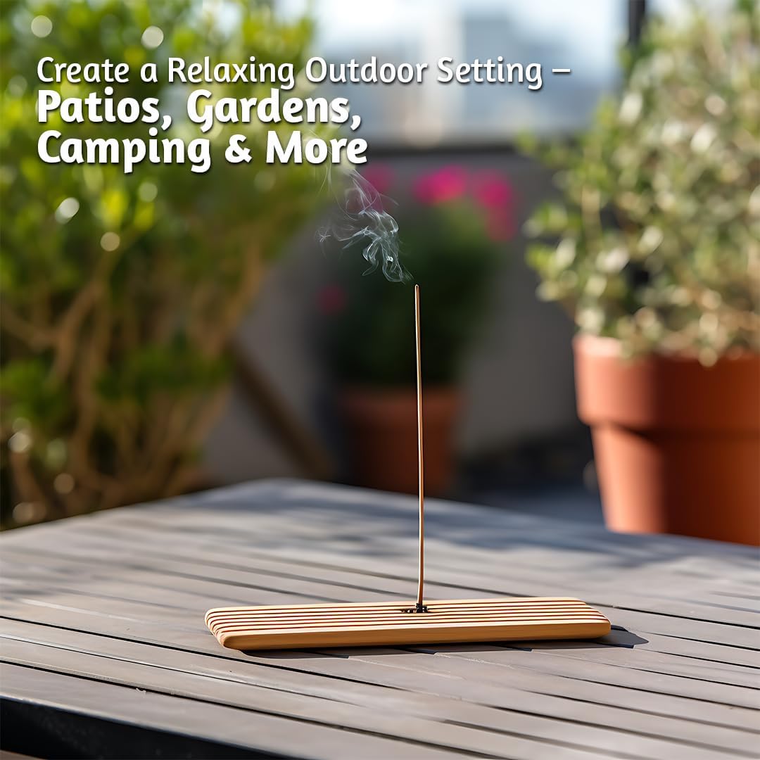 Folkulture Citronella Incense Sticks | Pack of 50 Long 12” Citronella & Lemongrass Incense Sticks | Slow Burn, Non Toxic, Organic |for Patios, Gardens, Camping, BBQs & Outdoor Gatherings