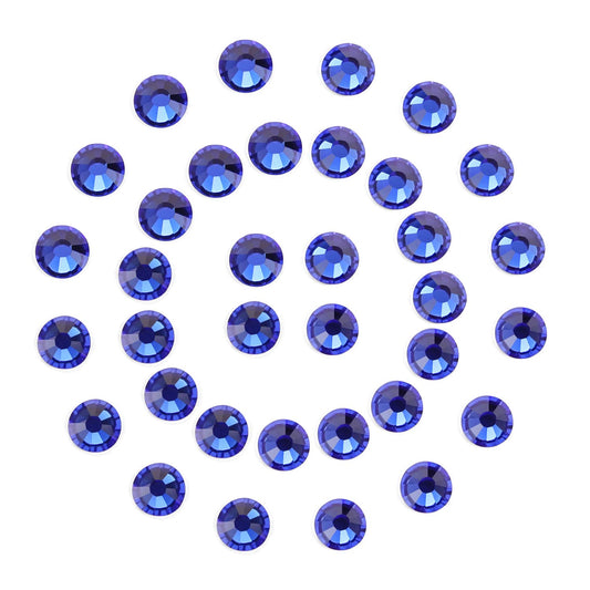 1440Pcs Blue Crystal Rhinestones,Glass Flatback Rhinestones Gemstones for Nail Face Makeup Art Crafts Clothes Decoration -(SS16,4.0mm,Blue)