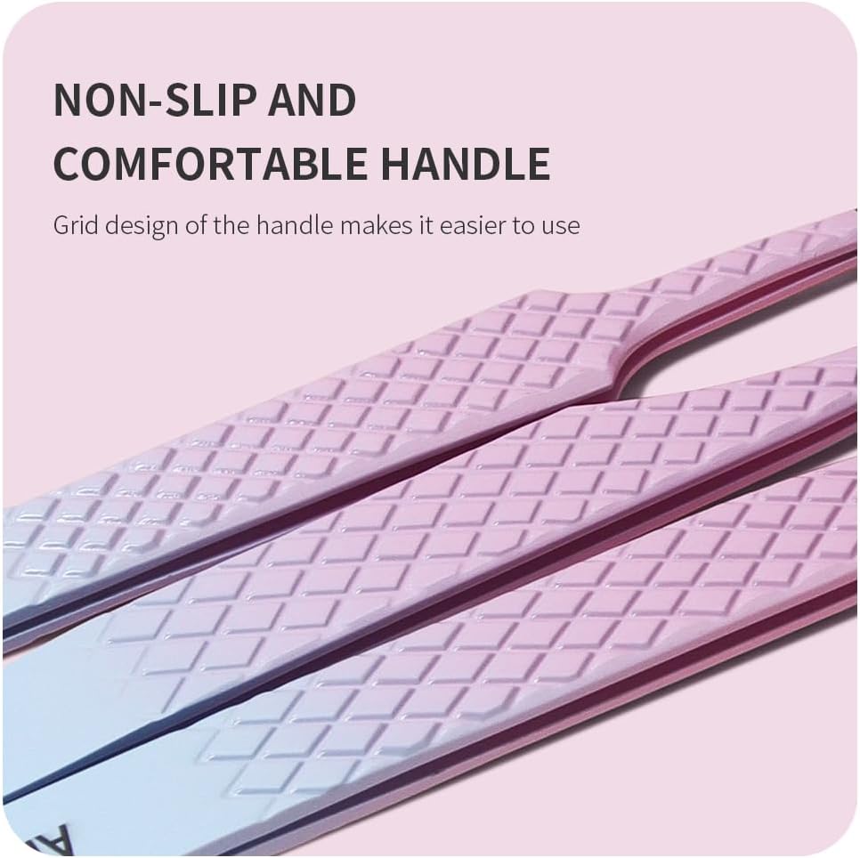 Eyelash Extension Tweezers,Fiber Tip Grip Boot Volume Lash Tweezers,Professional Pointed Lash Extension Tweezers for Easy Lash Application and Removal(2Pcs-F06/08)