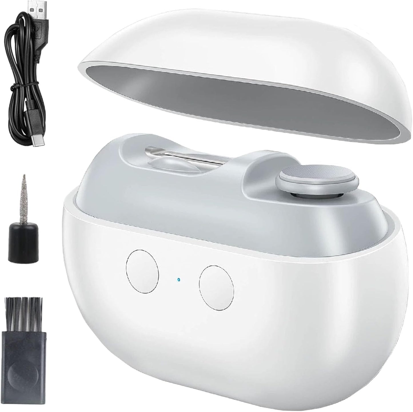 Imwing Easyclip, Vueeze/Yosody/Olygee/Glosrity Easy Clip, 2025 New Upgraded Easyclip Smart Nail Clippe with LED Light - Safe Toe & Fingernail Trimmer for Seniors, Adults, Kids, Baby (White)