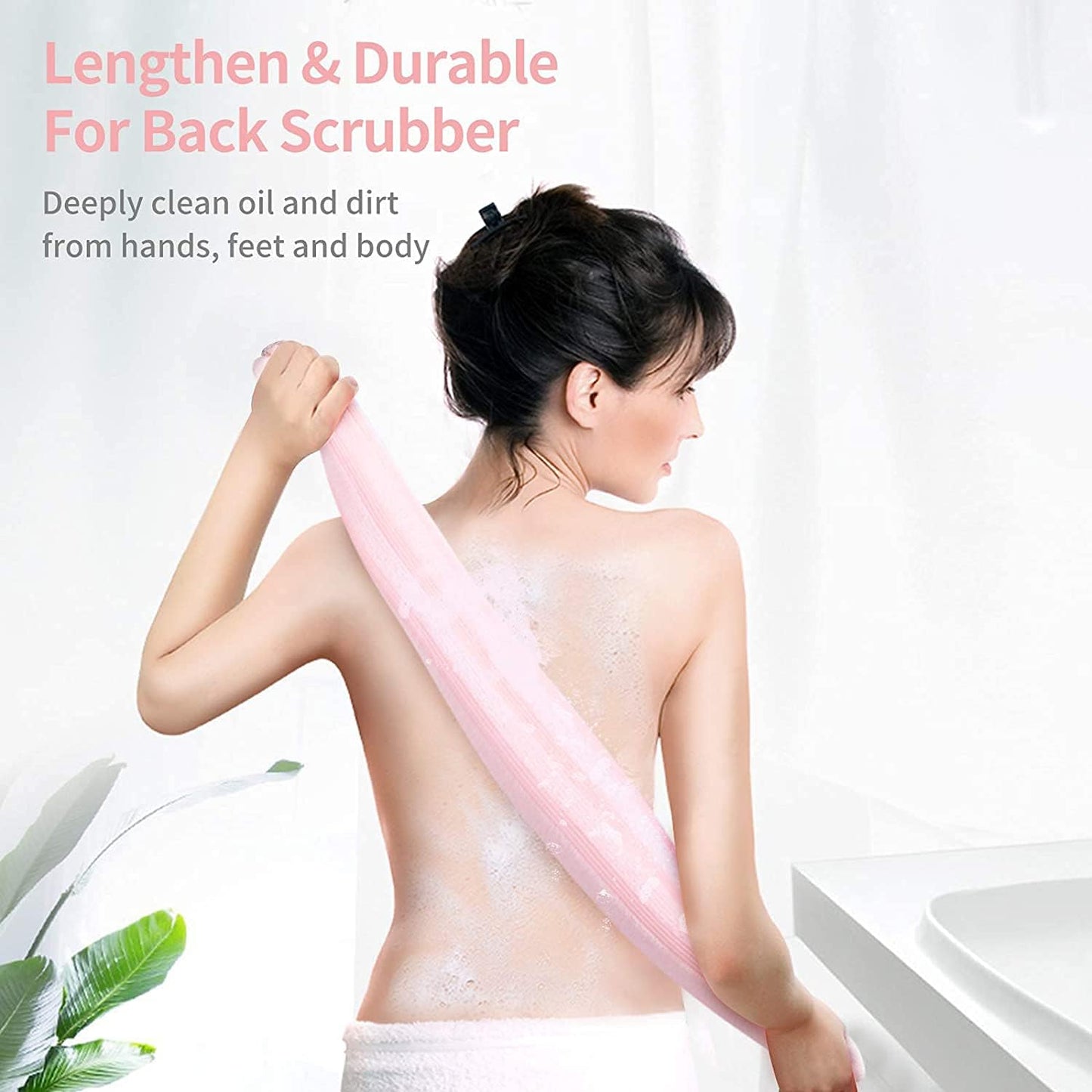Yiclick Exfoliating Washcloth Towel - Exfoliating Body Scrubber, Loofah Wash Sponge - Korean & Japanse & African Washcloth - Soft + Rough Exfoliating Back Scrubber - for Senstive and Rough Skin