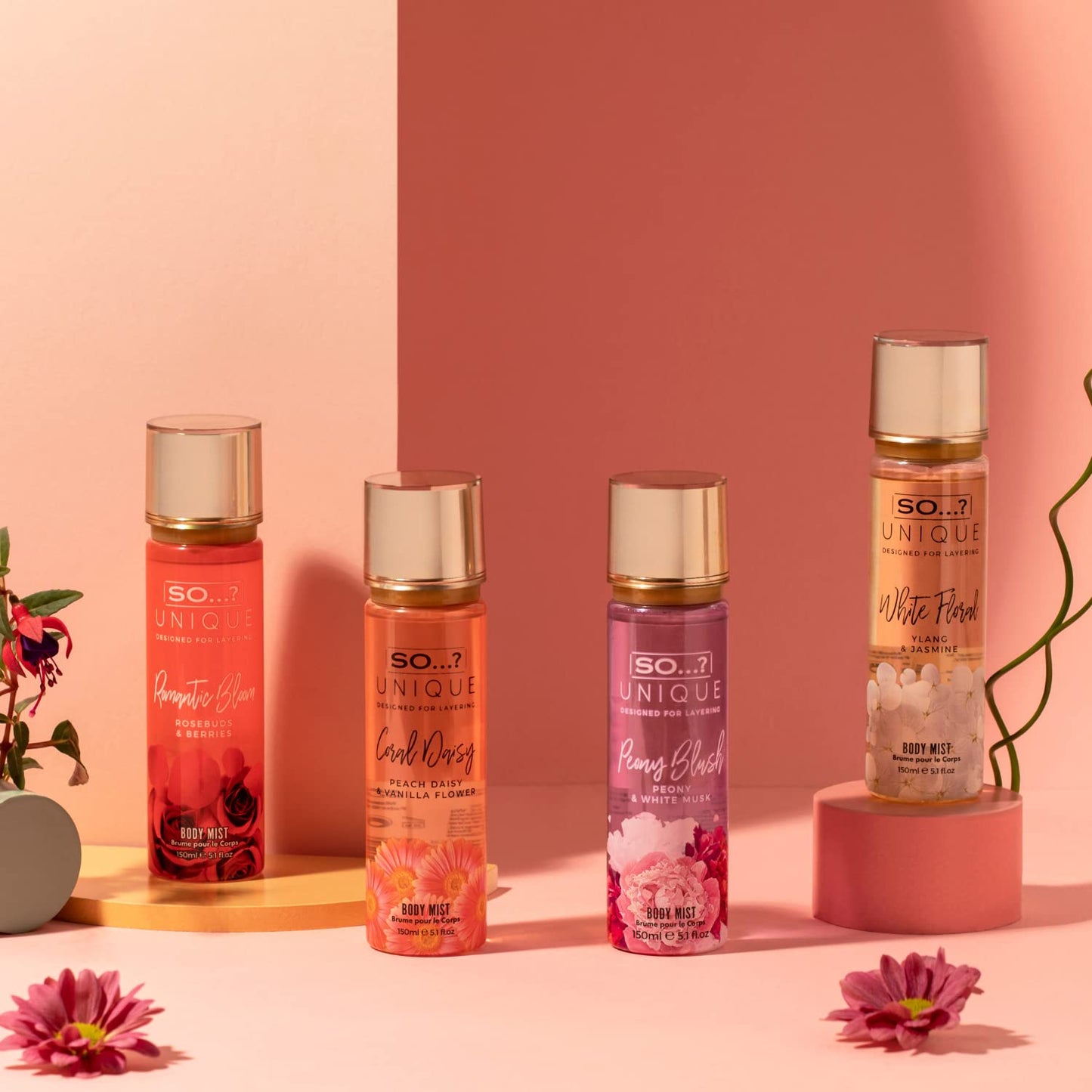 So…?...? Unique Coral Daisy Body Mist - Perfume for Women - Gourmand Fruity Vanilla Perfume - Gifts - Body Spray for Women - 5.1 oz