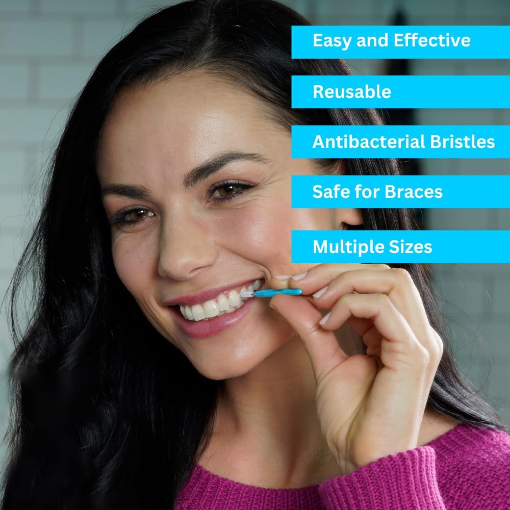 Piksters Interdental Brushes, Size 000, 100 Count (10 x 10 Packs), Interdental Tooth Brush for Extremely Tight and Fine Gaps, Gum Soft Bristles for Plaque Removal, Safe for Braces (100pk)