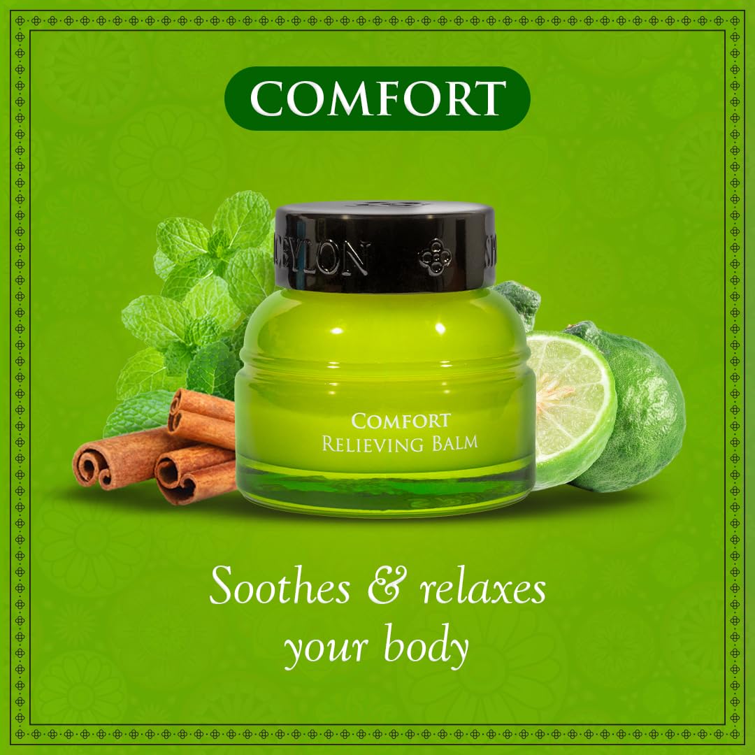 SPA CEYLON Comfort Relieving Balm, 100% Natural Herbal Balm for Everyday Comfort, Fast-Acting Formula for All Skin Types 25g