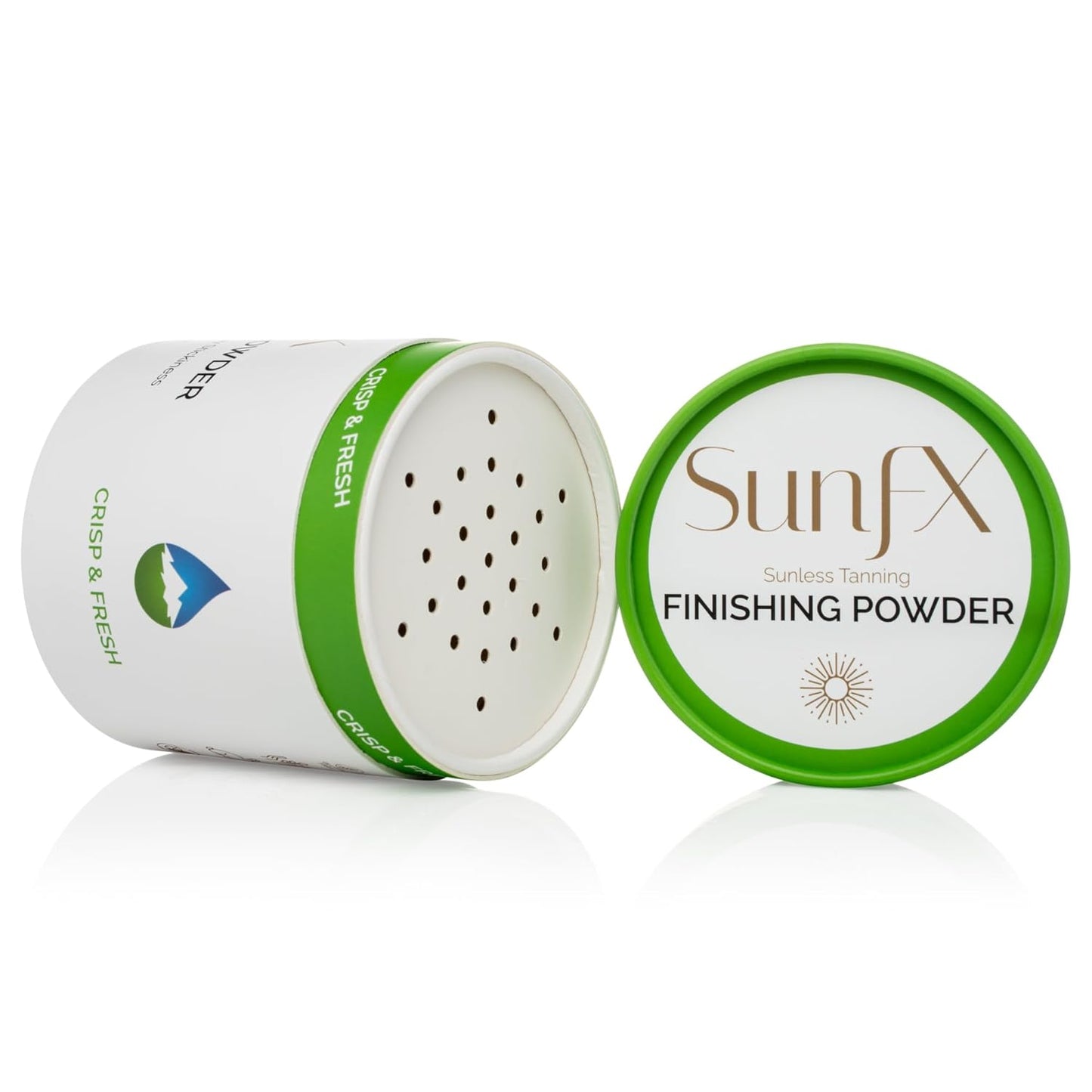 SunFX Post Spray Tan Translucent Finishing Powder | Talc Free | Sunless Tanning Setting Powder | Shimmer | Crisp & Fresh, 4.00 Ounce (Pack of 1)