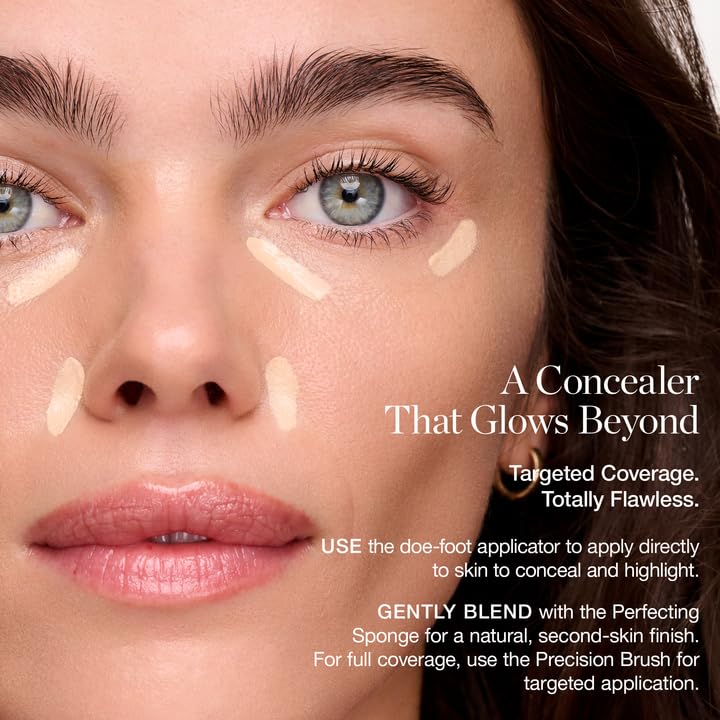 Ogee Complexion Perfecting Under Eye Concealer - Certified Organic Full Coverage Concealer - Buildable Coverage - BEECH 0.05N - Very Light (Neutral Undertones)