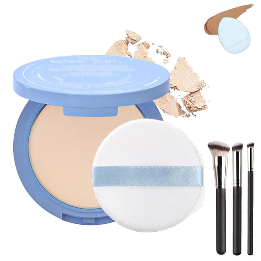 Beauty Powder Cake For Makeup Hold, Face Powder Waterproof Sets Makeup, Matte Perfection Pressed Powder, Long Wearing, Oil & Shine Control for All Skin Tones (#1, 1)