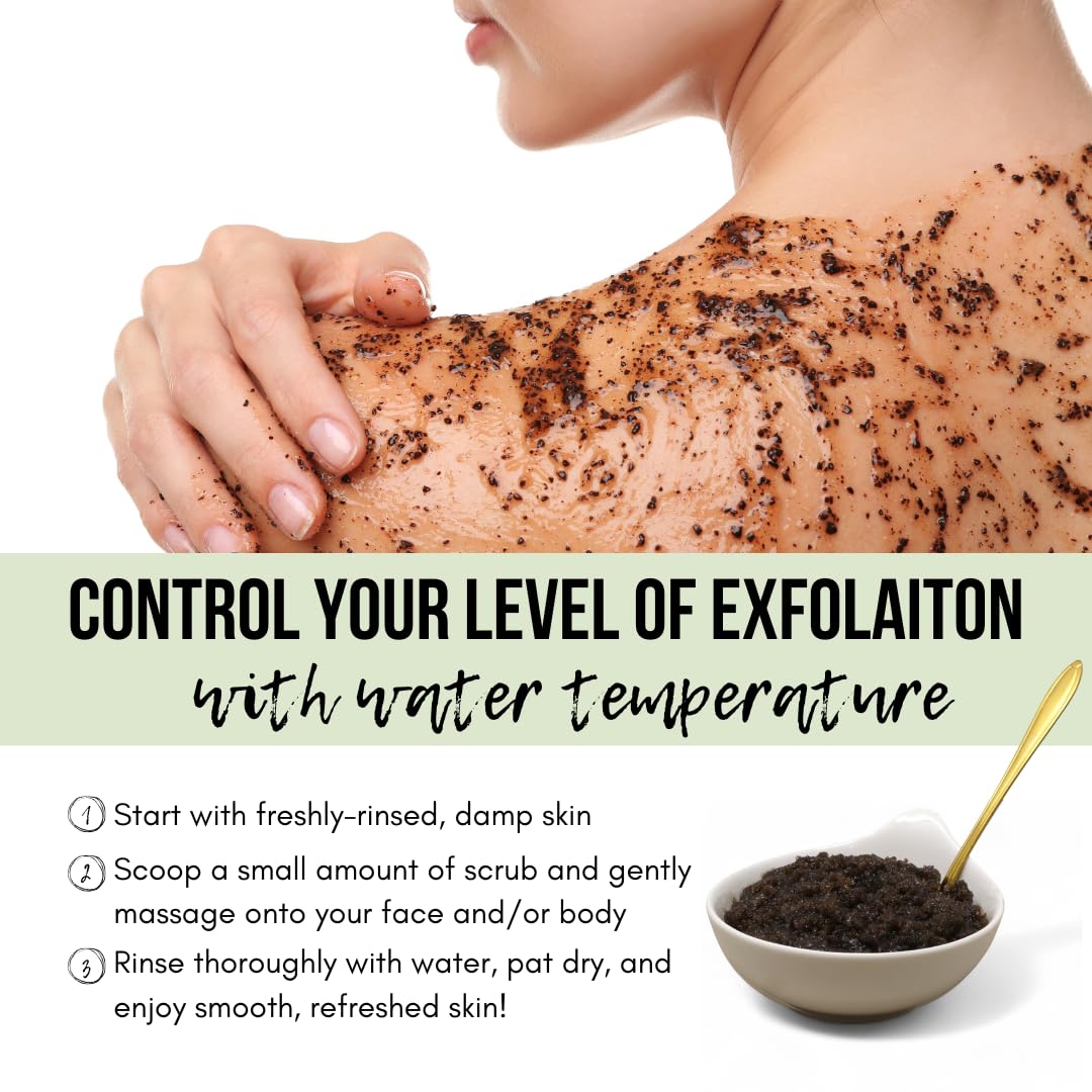 Natural Green Tea Sugar Scrub. Face, Body, and Foot Exfoliator. Helps with Moisturizing, Acne, Celluite, Wrinkles, and Exfoliating Dead Skin.