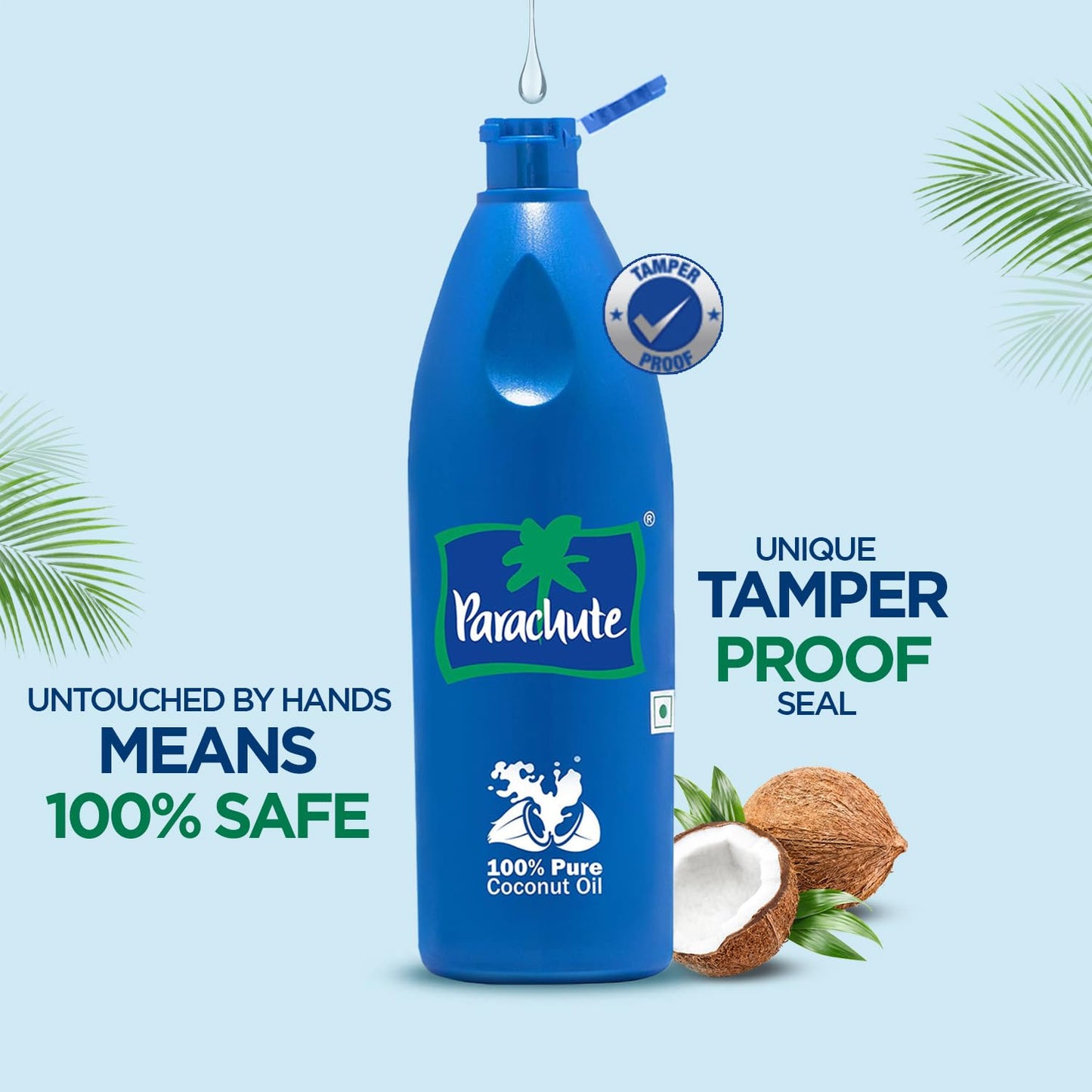 Parachute 100% Pure and Natural Unrefined Coconut Oil | No Chemicals & Added Preservatives | 63 fl.oz