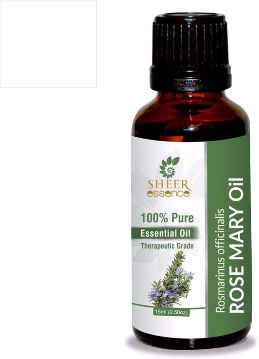 Rose Mary Oil -(Rosmarinus Officinalis)- Essential Oil 100% Pure Natural Undiluted Uncut Therapeutic Grade Oil 3.38 FL.OZ