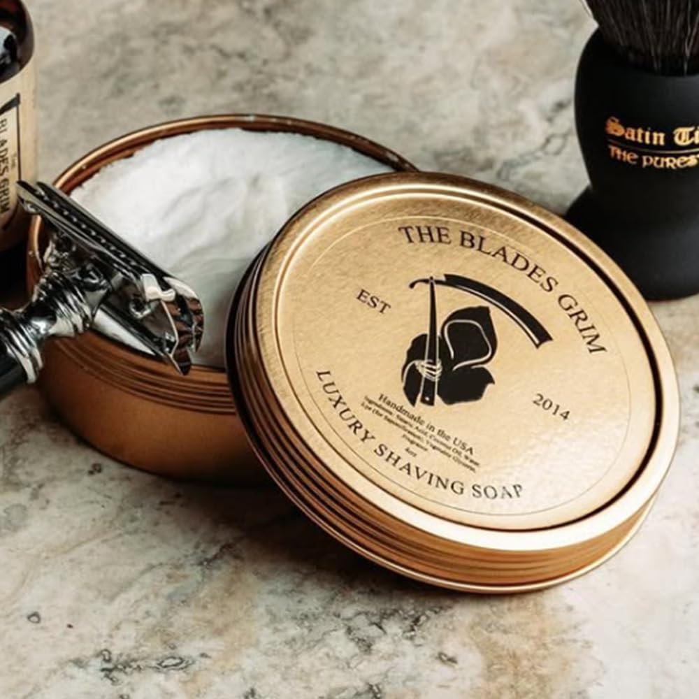 – Luxury Shave Soap, Handmade in the USA (Smolder, 4oz)